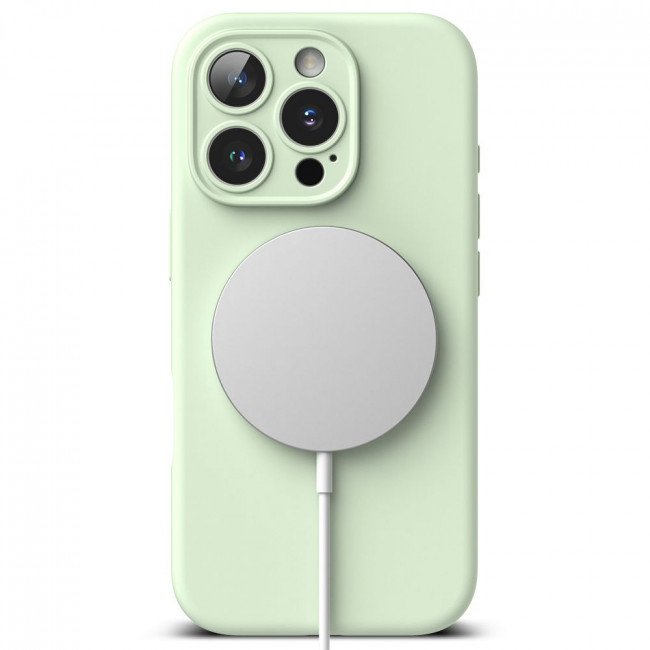 Ringke iPhone 16 Pro Silicone Magnetic MagSafe Case Θήκη Σιλικόνης με MagSafe - Soft Mint