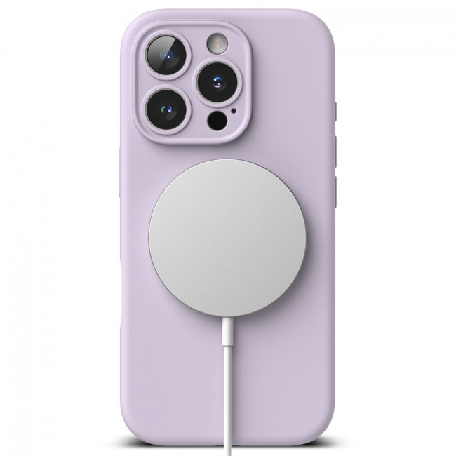 Ringke iPhone 16 Pro Silicone Magnetic MagSafe Case Θήκη Σιλικόνης με MagSafe - Light Purple