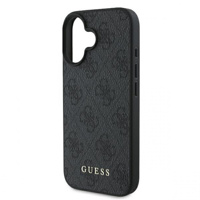 Guess iPhone 16 Plus - 4G Classic - Σκληρή Θήκη με Επένδυση Συνθετικού Δέρματος - Black - GUHCP16MG4GFGR