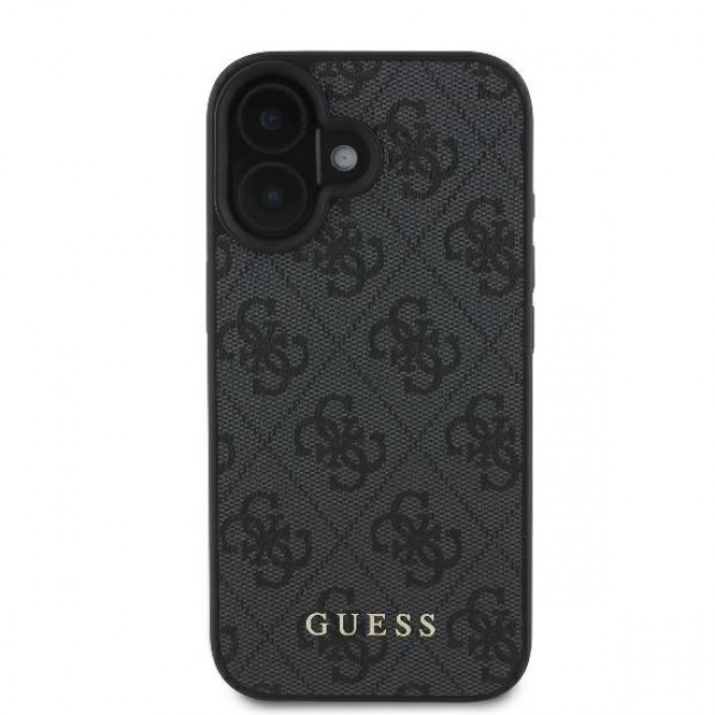 Guess iPhone 16 Plus - 4G Classic - Σκληρή Θήκη με Επένδυση Συνθετικού Δέρματος - Black - GUHCP16MG4GFGR