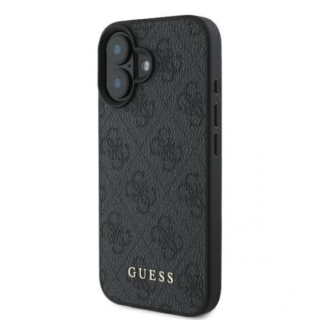 Guess iPhone 16 Plus - 4G Classic - Σκληρή Θήκη με Επένδυση Συνθετικού Δέρματος - Black - GUHCP16MG4GFGR