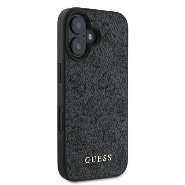 Guess iPhone 16 Plus - 4G Classic - Σκληρή Θήκη με Επένδυση Συνθετικού Δέρματος - Black - GUHCP16MG4GFGR