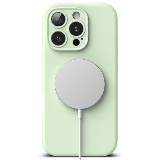 Ringke iPhone 16 Pro Max Silicone Magnetic MagSafe Case Θήκη Σιλικόνης με MagSafe - Soft Mint