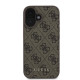 Guess iPhone 16 - 4G Classic - Σκληρή Θήκη με Επένδυση Συνθετικού Δέρματος - Brown - GUHCP16SG4GFBR