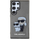 Karl Lagerfeld Samsung Galaxy S24 Ultra - Glitter Karl and Choupette Σκληρή Θήκη με Πλαίσιο Σιλικόνης - Black - KLHCS24LHNKCTGK