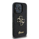 Guess iPhone 16 Pro - Fixed Glitter Big 4G - Σκληρή Θήκη με Πλαίσιο Σιλικόνης - Black - GUHCP16LHG4SGK