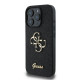 Guess iPhone 16 Pro - Fixed Glitter Big 4G - Σκληρή Θήκη με Πλαίσιο Σιλικόνης - Black - GUHCP16LHG4SGK