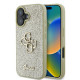 Guess iPhone 16 Plus - Fixed Glitter Big 4G - Σκληρή Θήκη με Πλαίσιο Σιλικόνης - Gold - GUHCP16MHG4SGD