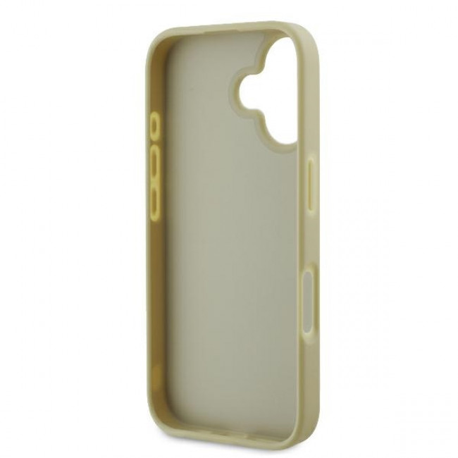 Guess iPhone 16 Plus - Fixed Glitter Big 4G - Σκληρή Θήκη με Πλαίσιο Σιλικόνης - Gold - GUHCP16MHG4SGD