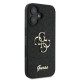 Guess iPhone 16 Plus - Fixed Glitter Big 4G - Σκληρή Θήκη με Πλαίσιο Σιλικόνης - Black - GUHCP16MHG4SGK