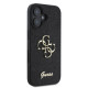 Guess iPhone 16 - Fixed Glitter Big 4G - Σκληρή Θήκη με Πλαίσιο Σιλικόνης - Black - GUHCP16SHG4SGK