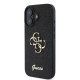 Guess iPhone 16 - Fixed Glitter Big 4G - Σκληρή Θήκη με Πλαίσιο Σιλικόνης - Black - GUHCP16SHG4SGK