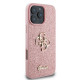 Guess iPhone 16 Pro Max - Fixed Glitter Big 4G - Σκληρή Θήκη με Πλαίσιο Σιλικόνης - Pink - GUHCP16XHG4SGP