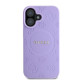 Guess iPhone 16 - Saffiano Peony Classic Logo - MagSafe Σκληρή Θήκη με Πλαίσιο Σιλικόνης και Συνθετικό Δέρμα - Purple - GUHMP16SPSAPSMEU