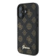 Guess iPhone 16 Plus - Peony Script - MagSafe Θήκη με Επένδυση Συνθετικού Δέρματος - Brown - GUHMP16MPGPYSK