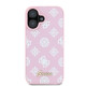 Guess iPhone 16 - Peony Script - MagSafe Θήκη με Επένδυση Συνθετικού Δέρματος - Pink - GUHMP16SPGPYSP