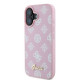 Guess iPhone 16 - Peony Script - MagSafe Θήκη με Επένδυση Συνθετικού Δέρματος - Pink - GUHMP16SPGPYSP