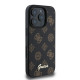 Guess iPhone 16 Pro Max - Peony Script - MagSafe Θήκη με Επένδυση Συνθετικού Δέρματος - Black - GUHMP16XPGPYSK