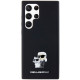 Karl Lagerfeld Samsung Galaxy S24 Ultra - Silicone Karl and Choupette Metal Pin - Σκληρή Θήκη με Πλαίσιο Σιλικόνης - Black - KLHCS24LSMHKCNPK