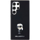 Karl Lagerfeld Samsung Galaxy S24 Ultra - Silicone Ikonik Metal Pin - Σκληρή Θήκη με Πλαίσιο Σιλικόνης - Black - KLHCS24LSMHKNPK