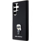 Karl Lagerfeld Samsung Galaxy S24 Ultra - Silicone Ikonik Metal Pin - Σκληρή Θήκη με Πλαίσιο Σιλικόνης - Black - KLHCS24LSMHKNPK