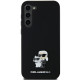 Karl Lagerfeld Samsung Galaxy A35 5G - Silicone Karl and Choupette Metal Pin - Σκληρή Θήκη με Πλαίσιο Σιλικόνης - Black - KLHCSA35SMHKCNPK