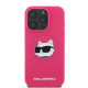 Karl Lagerfeld iPhone 16 Pro - Silicone Choupette Head Print - Θήκη Σιλικόνης με MagSafe - Fuschia - KLHMP16LSCHPPLF