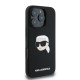 Karl Lagerfeld iPhone 16 Pro Max - Silicone Karl Head Print - Θήκη Σιλικόνης με MagSafe - Black - KLHMP16XSKHPPLK