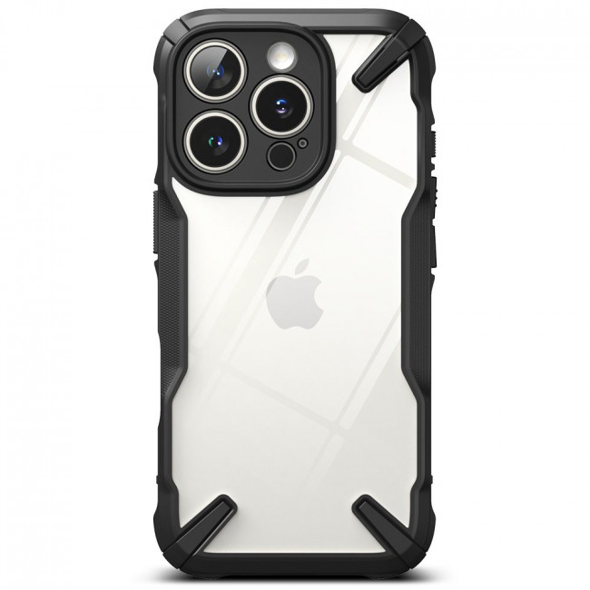 Ringke iPhone 16 Pro Fusion X Σκληρή Θήκη με Πλαίσιο Σιλικόνης - Black - Διάφανη