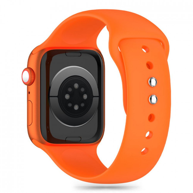 Tech-Protect Λουράκι Apple Watch 2 / 3 / 4 / 5 / 6 / 7 / 8 / 9 / SE / SE 2 / ULTRA / ULTRA 2 - 42 / 44 / 45 / 49 mm Silicone Σιλικόνης - Bright Orange