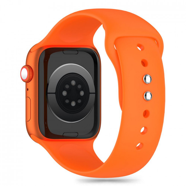 Tech-Protect Λουράκι Apple Watch 2 / 3 / 4 / 5 / 6 / 7 / 8 / 9 / SE / SE 2 - 38 / 40 / 41 mm Silicone Σιλικόνης - Bright Orange