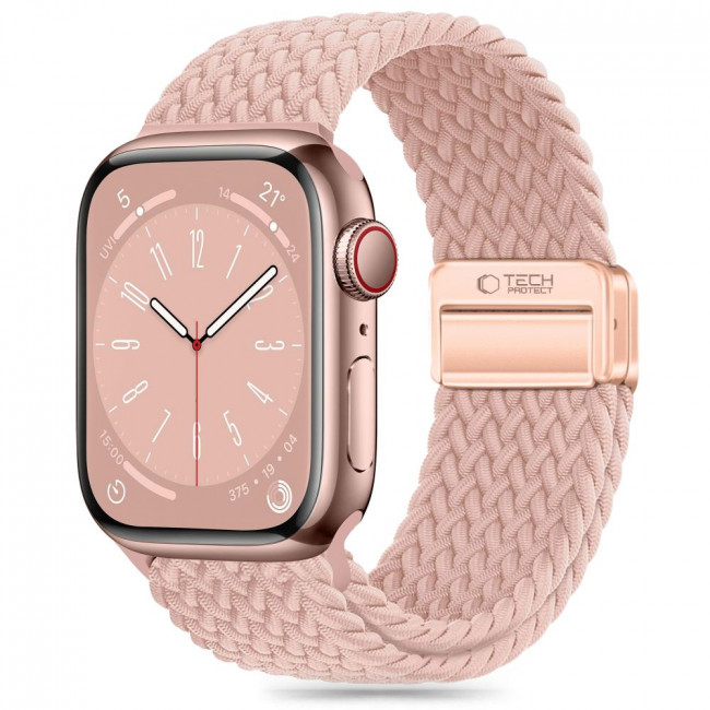 Tech-Protect Λουράκι Apple Watch 2 / 3 / 4 / 5 / 6 / 7 / 8 / 9 / SE / SE 2 / ULTRA / ULTRA 2 - 42 / 44 / 45 / 49 mm NylonMag - Dusty Rose