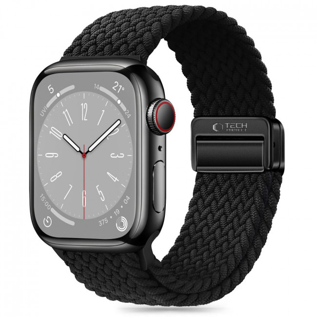 Tech-Protect Λουράκι Apple Watch 2 / 3 / 4 / 5 / 6 / 7 / 8 / 9 / SE / SE 2 / ULTRA / ULTRA 2 - 42 / 44 / 45 / 49 mm NylonMag - Black