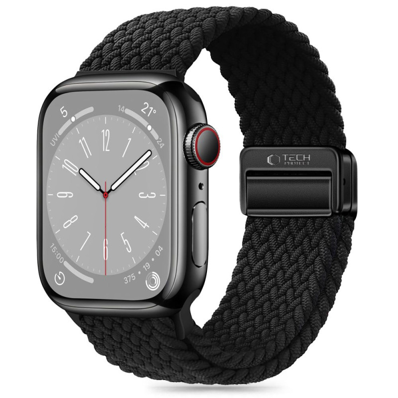 Tech-Protect Λουράκι Apple Watch 4 / 5 / 6 / 7 / 8 / 9 / 10 / SE / ULTRA 1 / ULTRA 2 - 44 / 45 / 46 / 49 mm NylonMag - Black