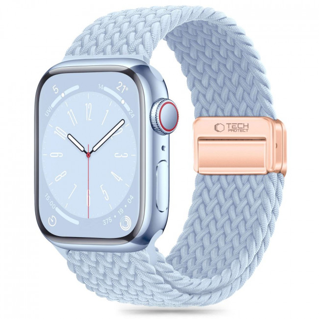 Tech-Protect Λουράκι Apple Watch 4 / 5 / 6 / 7 / 8 / 9 / 10 / SE / ULTRA 1 / ULTRA 2 - 44 / 45 / 46 / 49 mm NylonMag - Baby Blue