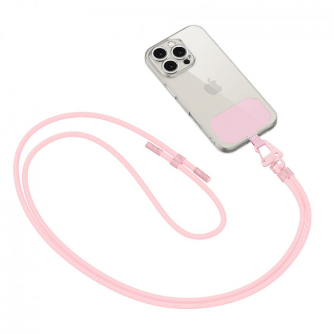 Tech-Protect C5S Rope CrossBody Strap - Universal Λουράκι για Θήκη Κινητού - Baby Pink