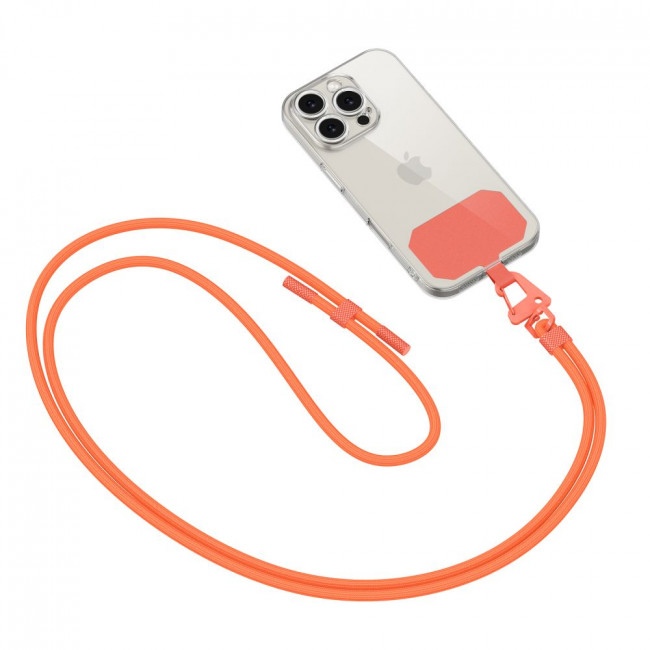 Tech-Protect C5S Rope CrossBody Strap - Universal Λουράκι για Θήκη Κινητού - Neon Orange