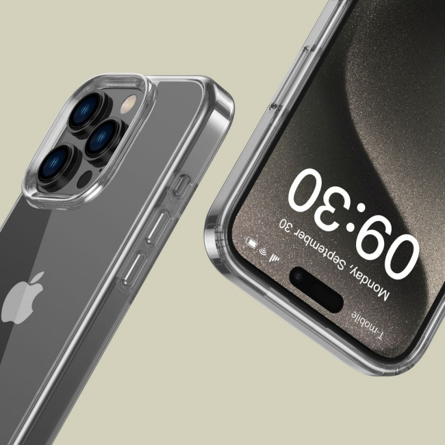 Tech-Protect iPhone 16 Pro Flexair Hybrid Σκληρή Θήκη με Πλαίσιο Σιλικόνης - Διάφανη