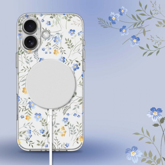 Tech-Protect iPhone 16 MagMood - Σκληρή Θήκη με Πλαίσιο Σιλικόνης και MagSafe - Spring Flowers