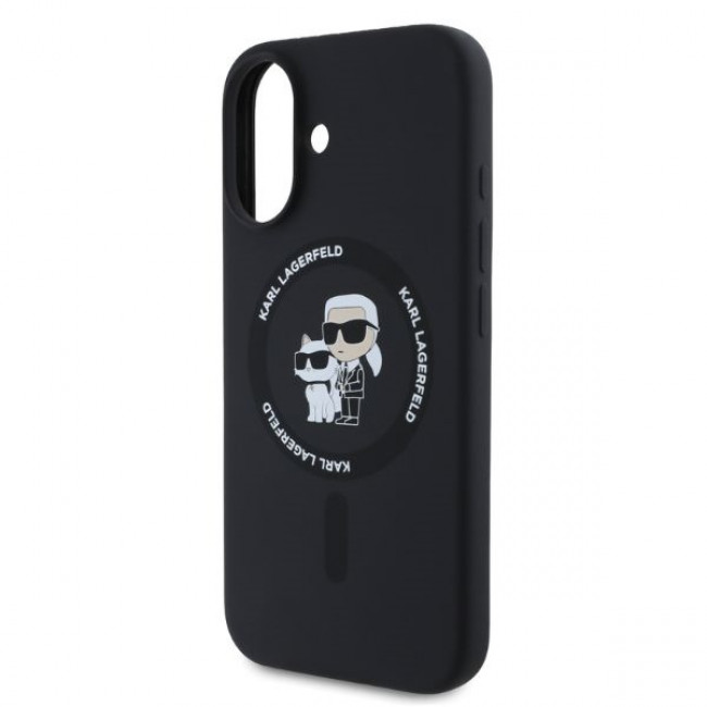 Karl Lagerfeld iPhone 16 - Silicone KC Heads Ring MagSafe - Θήκη Σιλικόνης με MagSafe - Pink - KLHMP16SSCMKCRHK