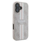 Guess iPhone 16 - 4G Printed Stripes - MagSafe Θήκη με Επένδυση Συνθετικού Δέρματος - Pink - GUHMP16SP4RPSP