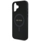 Guess iPhone 16 Plus - Saffiano Classic Logo - MagSafe Σκληρή Θήκη με Πλαίσιο Σιλικόνης - Black - GUHMP16MPSAHMCK