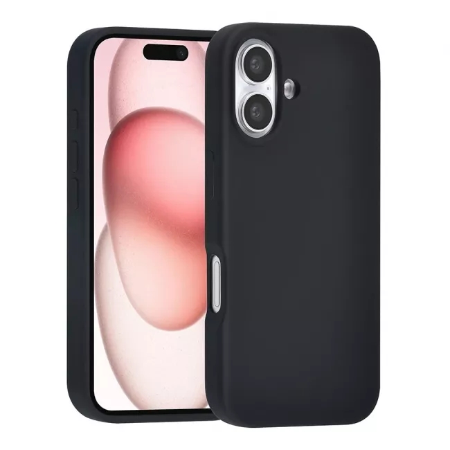 TUNIQ iPhone 16 Premium Liquid Silicone Θήκη Σιλικόνης - Μαύρη