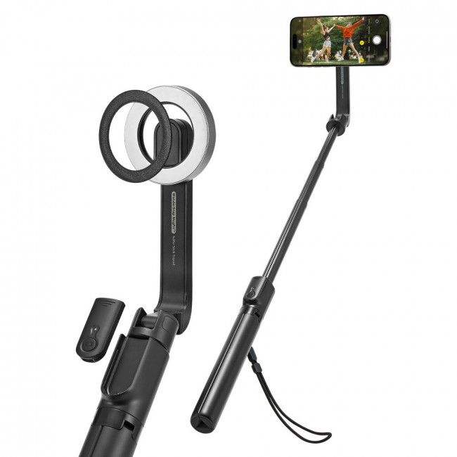 Spigen S580W Ασύρματο MagSafe Selfie Stick με Τρίποδο και Bluetooth Τηλεχειριστήριο - Black