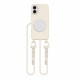 Tech-Protect iPhone 16 MagNecklace - MagSafe Θήκη Σιλικόνης TPU με Pυθμιζόμενο Αποσπώμενο Κορδόνι - Latte