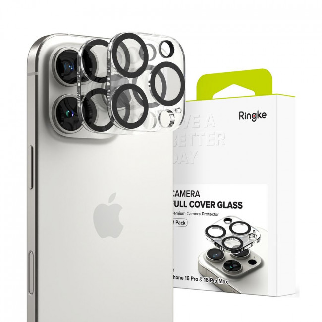 Ringke iPhone 16 Pro / 16 Pro Max Camera Protector Αντιχαρακτικό Γυαλί για την Κάμερα - 2 Τεμάχια - Διάφανο