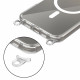 Tech-Protect iPhone 16 Pro Max Flexair Chain MagSafe Σκληρή Θήκη με Πλαίσιο Σιλικόνης και 2 Λουράκια - Διάφανη - Black / Beige