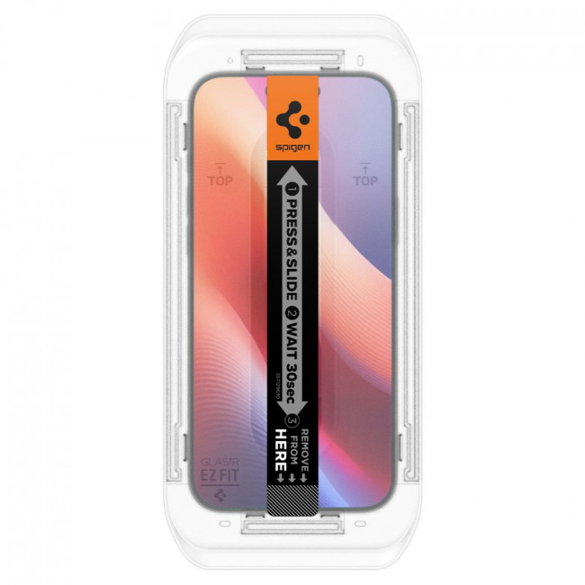 Spigen iPhone 16 Pro Glas.TR Privacy EZ Fit 2.5D 9H Αντιχαρακτικό Γυαλί Οθόνης - 2 Τεμάχια - Clear / Black - AGL07929