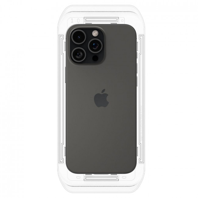 Spigen iPhone 16 Pro Glas.TR Privacy EZ Fit 2.5D 9H Αντιχαρακτικό Γυαλί Οθόνης - 2 Τεμάχια - Clear / Black - AGL07929