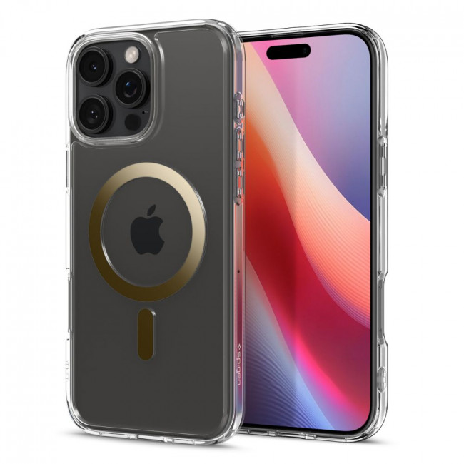 Spigen iPhone 16 Pro Max Ultra Hybrid Mag Σκληρή Θήκη με Πλαίσιο Σιλικόνης Και MagSafe - Gold